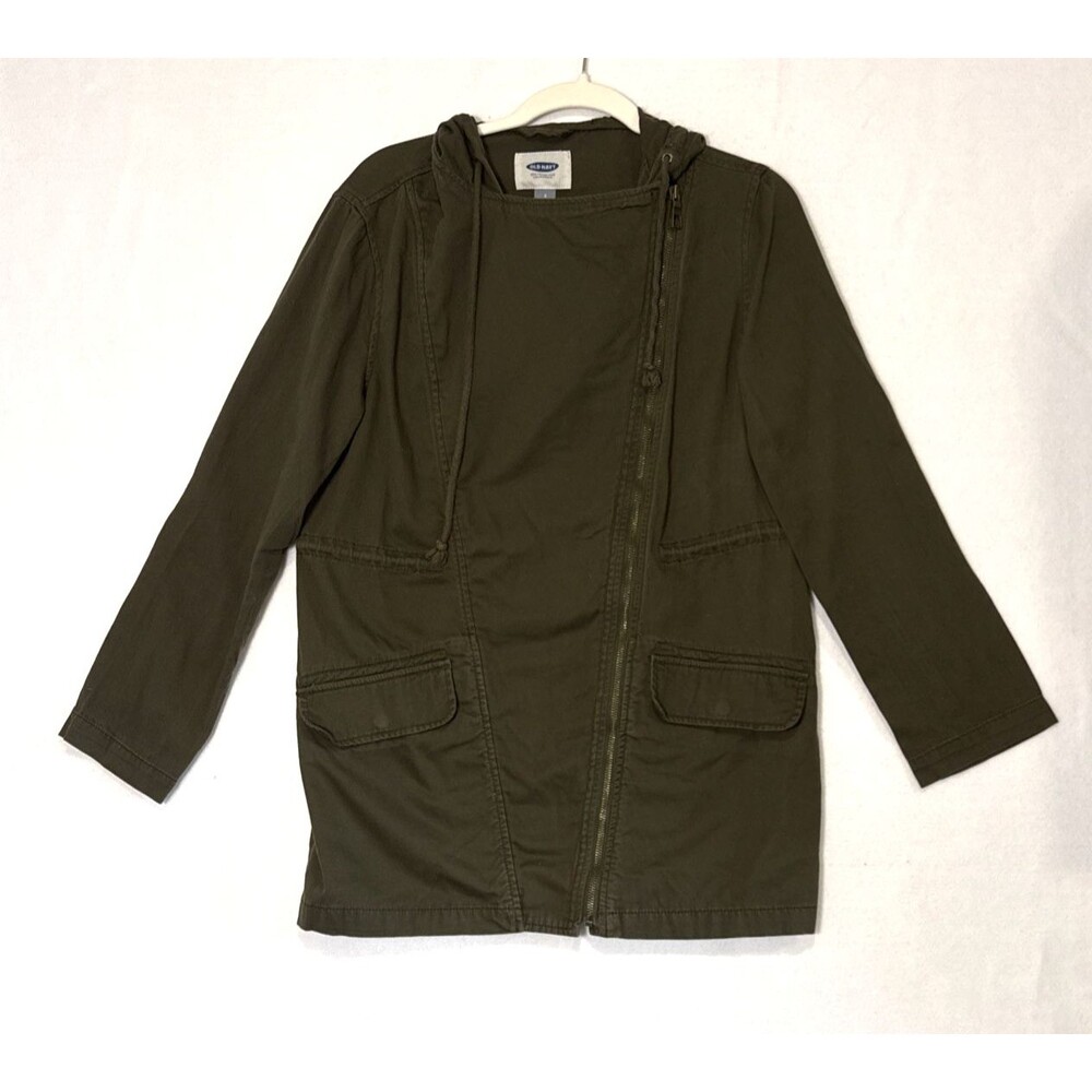 OldNavy Anorak Army Green Lightweight Cotton Military Utility Jacket SM Gorpcore